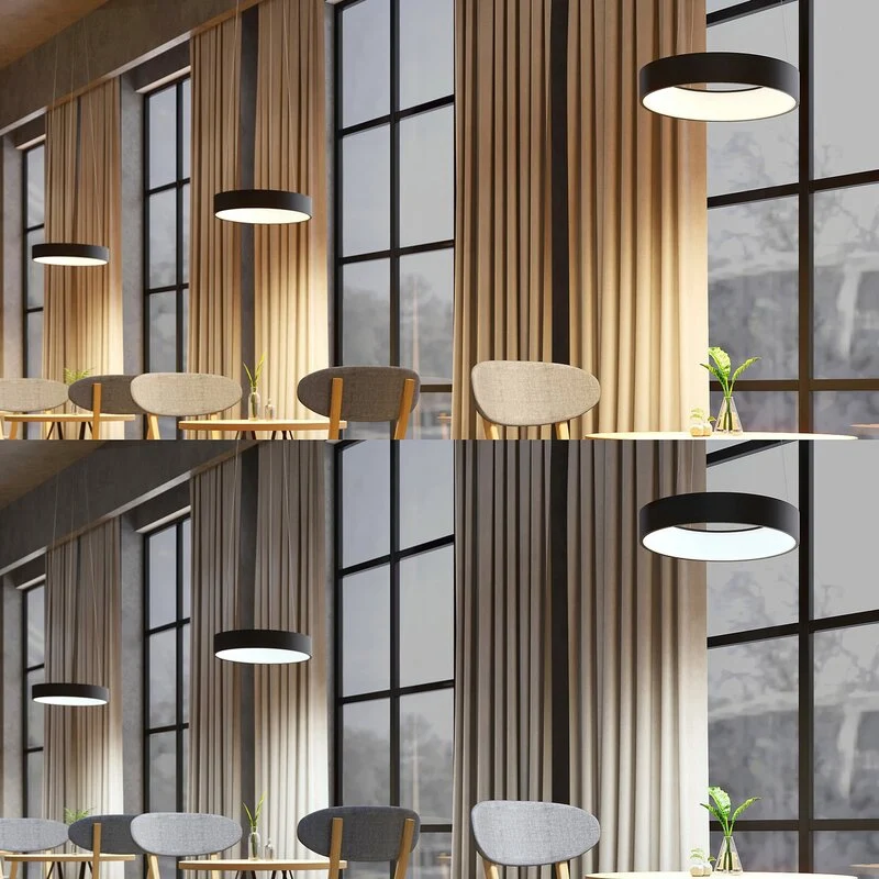 B-Ware Arcchio Pendelleuchte Hängelampe LED Aleksi schwarz Eisen Kunststoff dimmbar877