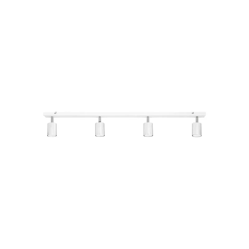 B-Ware Deckenlampe Tune II weiß/chrom Metall 4-flammig länglich Deckenleuchte Lampe