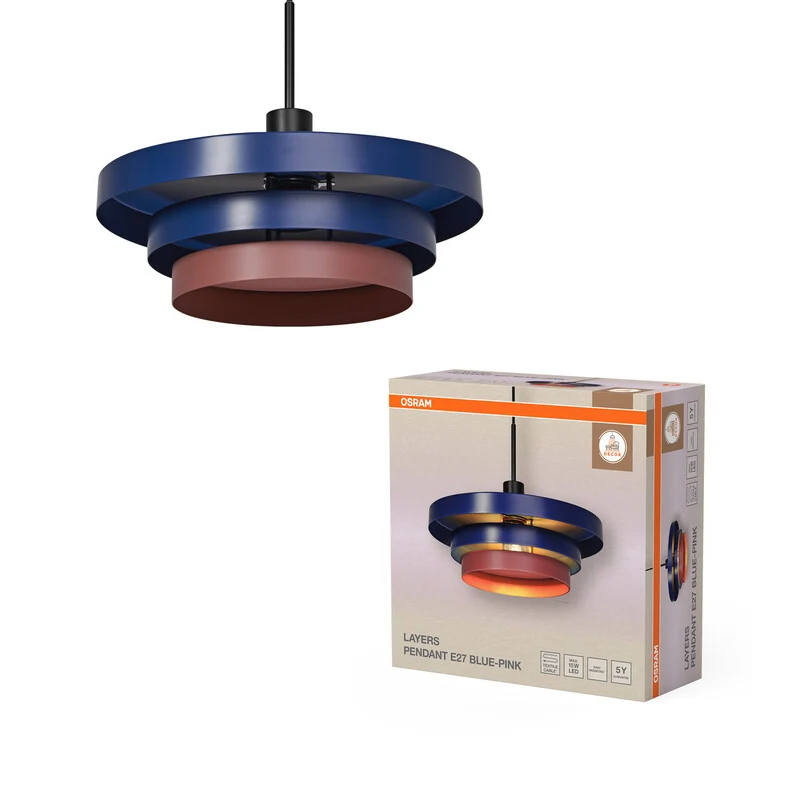 B-Ware OSRAM Pendelleuchte Hängelampe Dekoleuchte Leuchte E27 Innen Blau