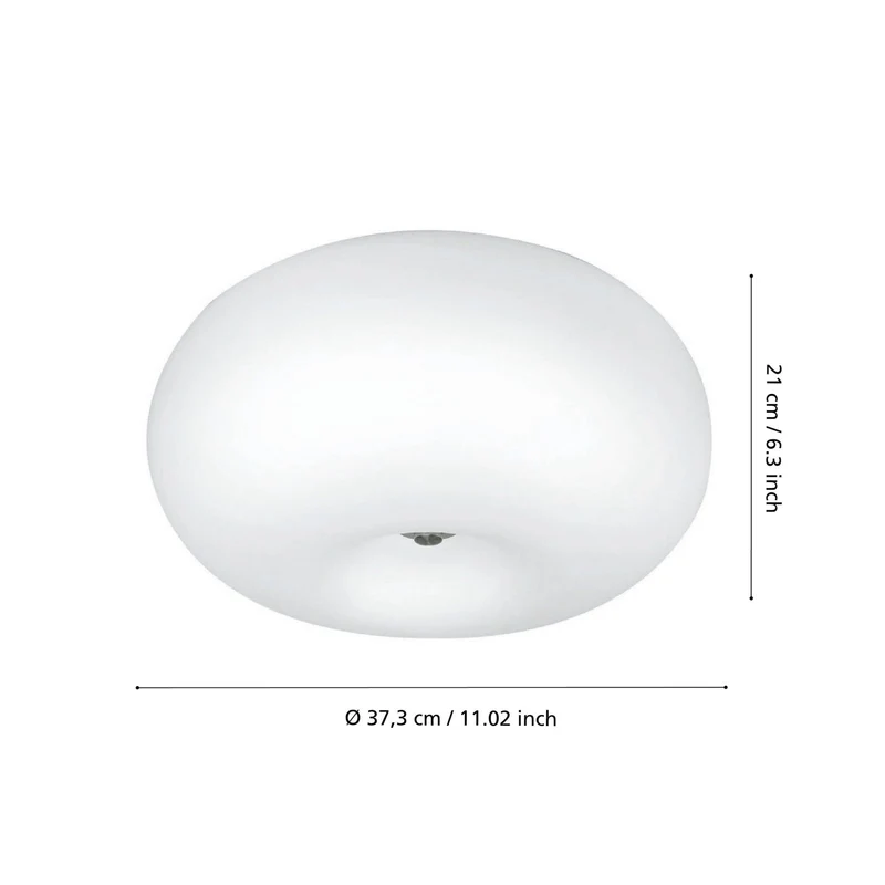 B-Ware EGLO OPTICA Retrofit Wandleuchte Deckenlampe Lampe Leuchte 2-flg Glas Opal Weiß