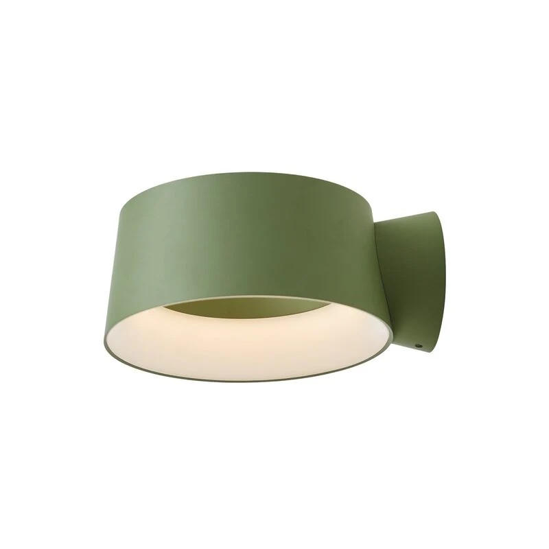 B-Ware Wandleuchte Wandlampe LOOM DESIGN LED Cookie Aluminium grün Lampenschirm ringför