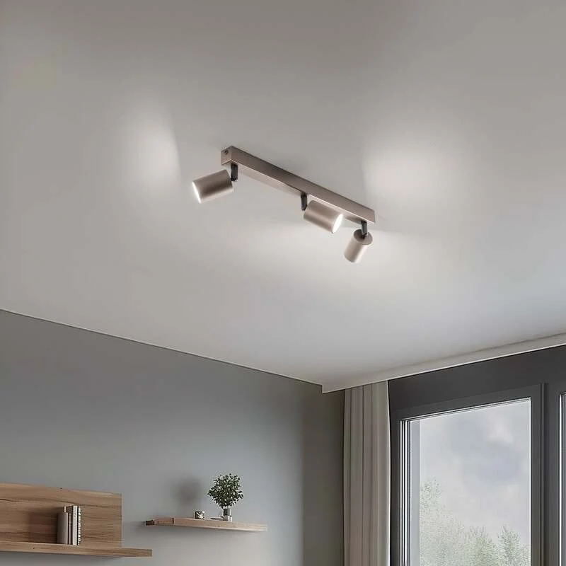 B-Ware TK Lighting Deckenstrahler Top dimmbar 3-flammig GU10 Stahl dunkelbraun 60cm