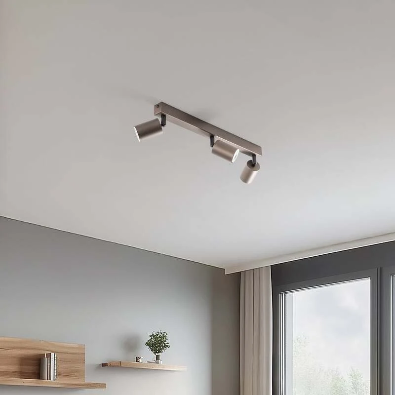 B-Ware TK Lighting Deckenstrahler Top dimmbar 3-flammig GU10 Stahl dunkelbraun 60cm