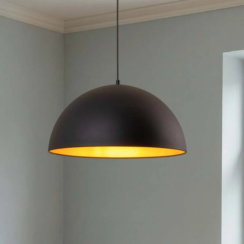 B-Ware ROYALTECH Hängeleuchte Lipeo LED Pendelleuchte dimmbar schwarz gold Ø50cm 23cm