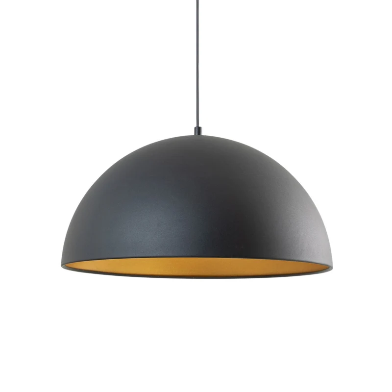 B-Ware ROYALTECH Hängeleuchte Lipeo LED Pendelleuchte dimmbar schwarz gold Ø50cm 23cm