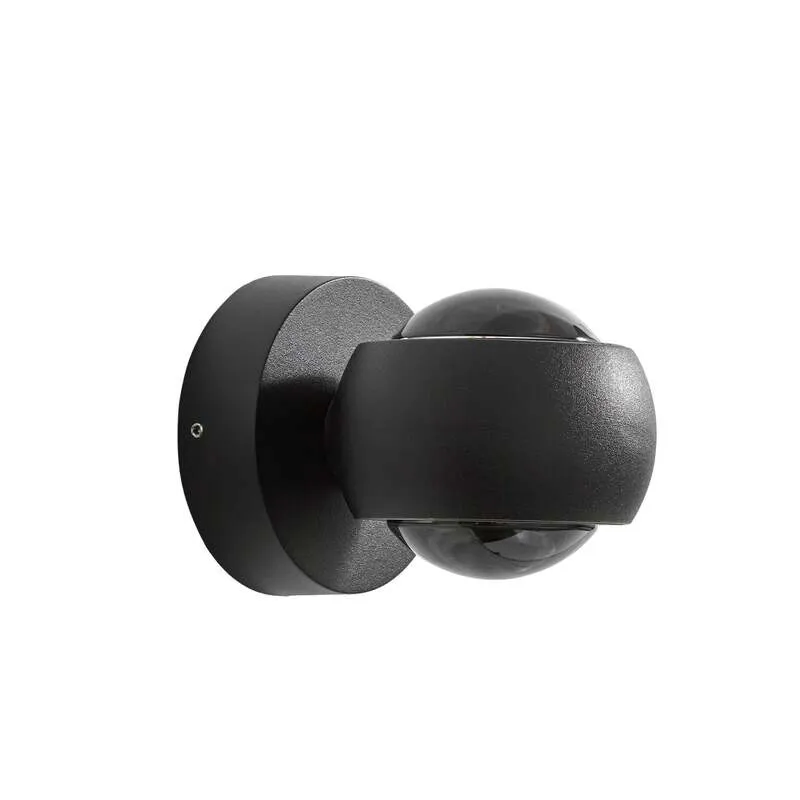 B-Ware Lindby Außenwandleuchte Focra LED Gartenlampe Strahler schwarz IP54 940lm