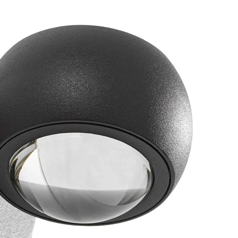 B-Ware Lindby Außenwandleuchte Focra LED Gartenlampe Strahler schwarz IP54 940lm