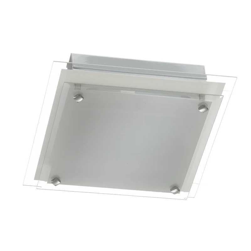 B-Ware FABAS LUCE Deckenleuchte Lampe Maggie LED dimmbar silber weiß 30x30cm 60W E27