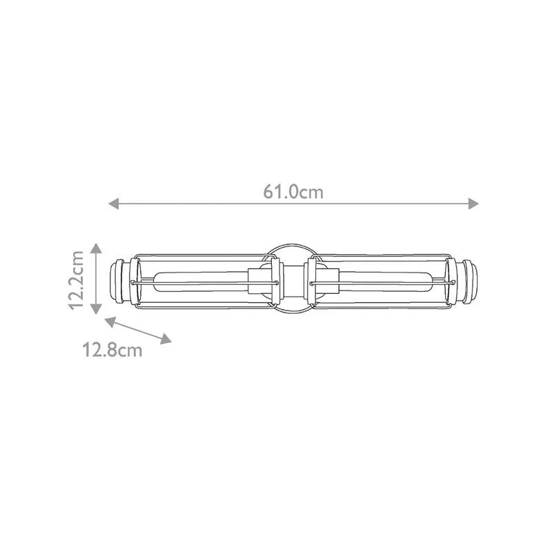 B-Ware HINKLEY Wandleuchte Wandlampe Masthead LED 2-flammig dimmbar chrom 61cm IP44