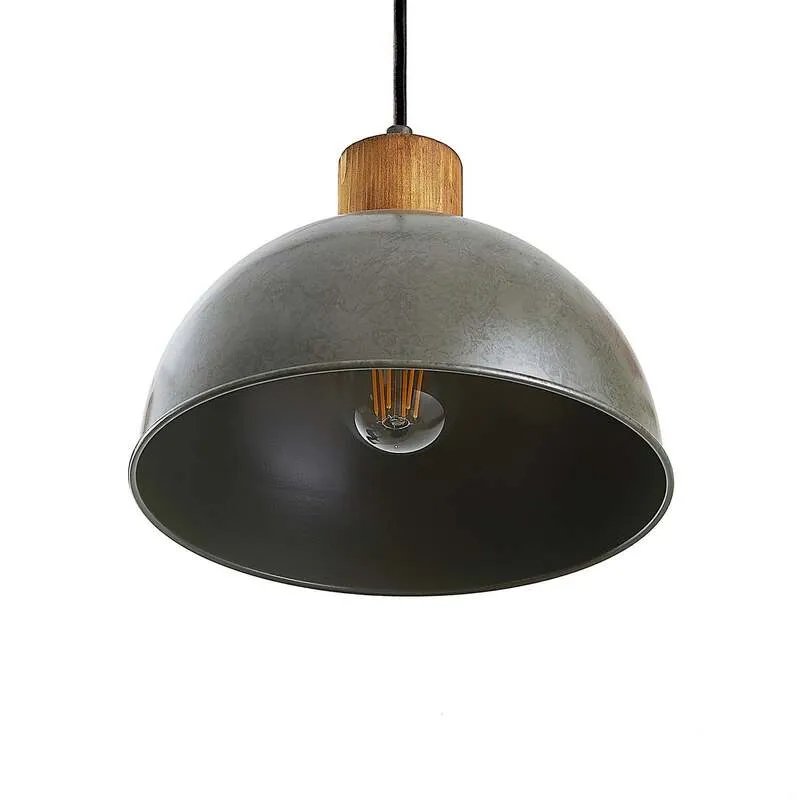 B-Ware Lindby Durbis Hängeleuchte Hängelampe Lampe Leuchte 4-flmg. E27 natur dunkelgrau