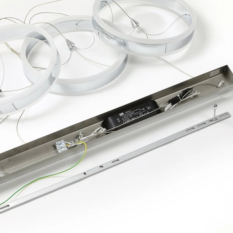 B-Ware Lucande Pendelleuchte Hängeleuchte LED Chrom Lyani dimmbar Esszimmerlampe848