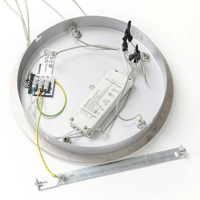 B-Ware Lucande Pendelleuchte Hängelampe LED Glas Chrom Wohnbereich Tischbeleuchtung