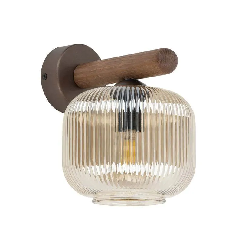 B-Ware TK-Lighting Wandleuchte Salvia LED Wandlampe dimmbar braun cognac 20cm Höhe