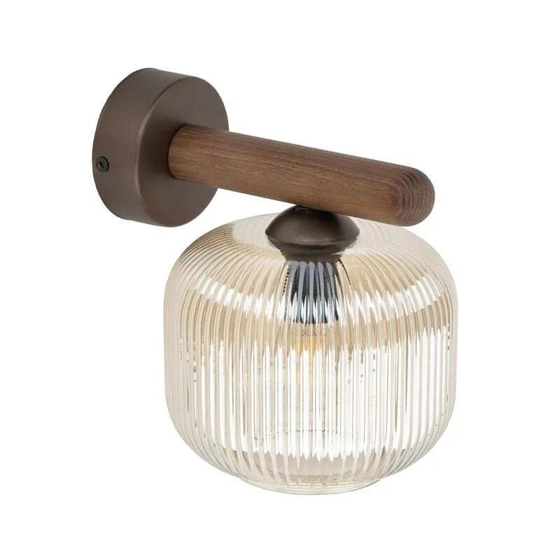 B-Ware TK-Lighting Wandleuchte Salvia LED Wandlampe dimmbar braun cognac 20cm Höhe