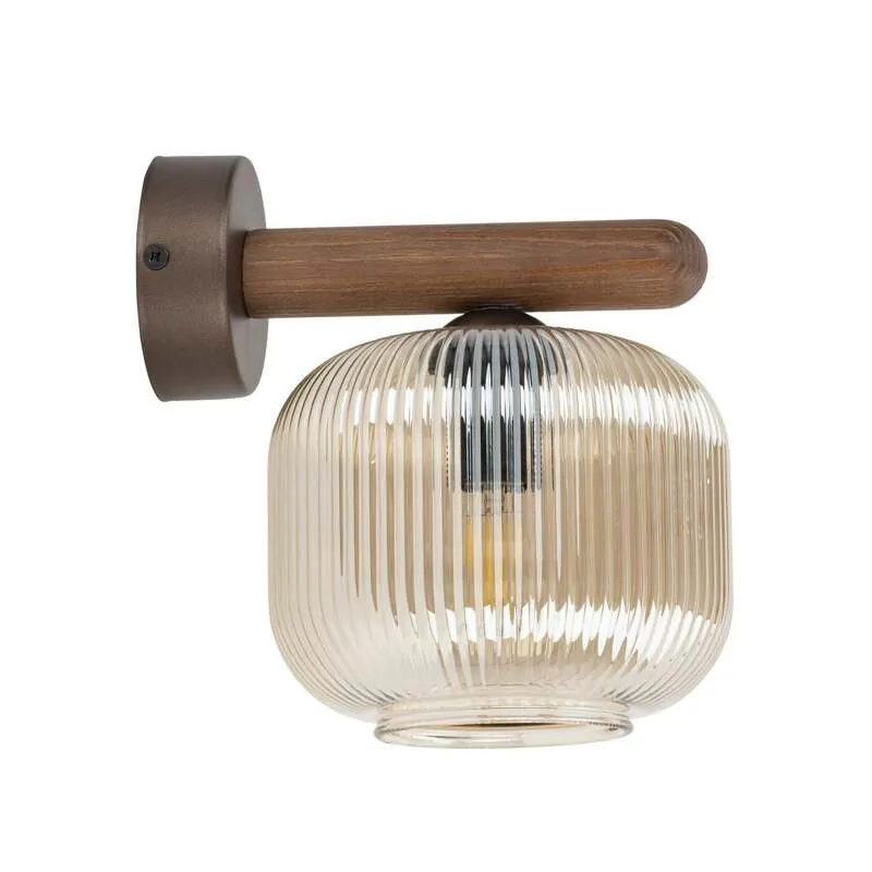 B-Ware TK-Lighting Wandleuchte Salvia LED Wandlampe dimmbar braun cognac 20cm Höhe