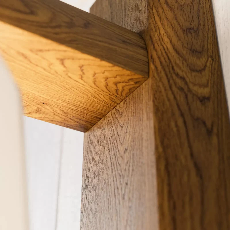 B-Ware Wandleuchte Sweden mit Holzgestell nussbaum eiche Wandlampe Lampe Leuchte Licht