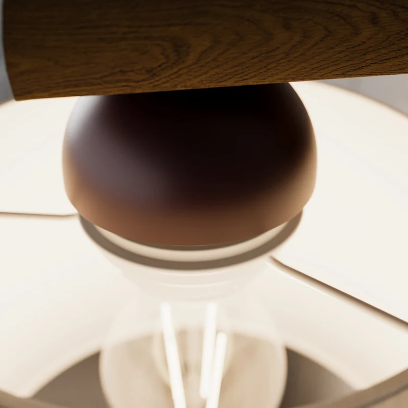 B-Ware Wandleuchte Sweden mit Holzgestell nussbaum eiche Wandlampe Lampe Leuchte Licht