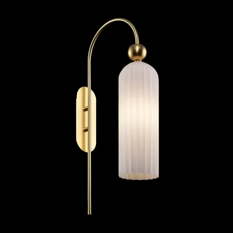 B-Ware Maytoni Antic Wandleuchte Wandlampe Wandlicht Leuchte Lampe Glasschirm in Weiß