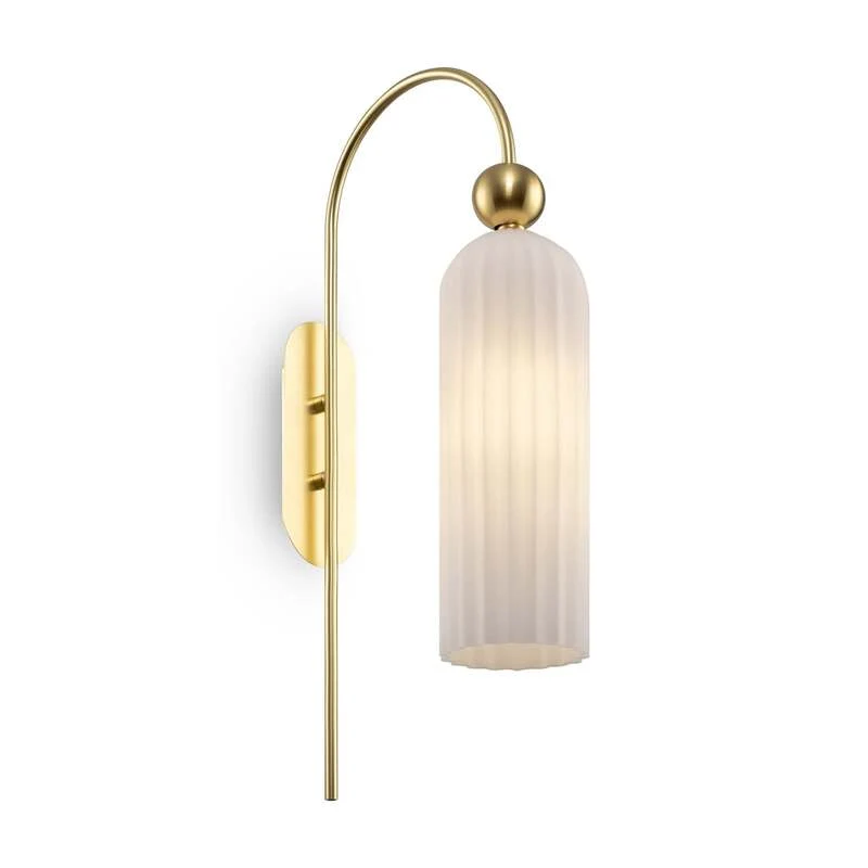 B-Ware Maytoni Antic Wandleuchte Wandlampe Wandlicht Leuchte Lampe Glasschirm in Weiß