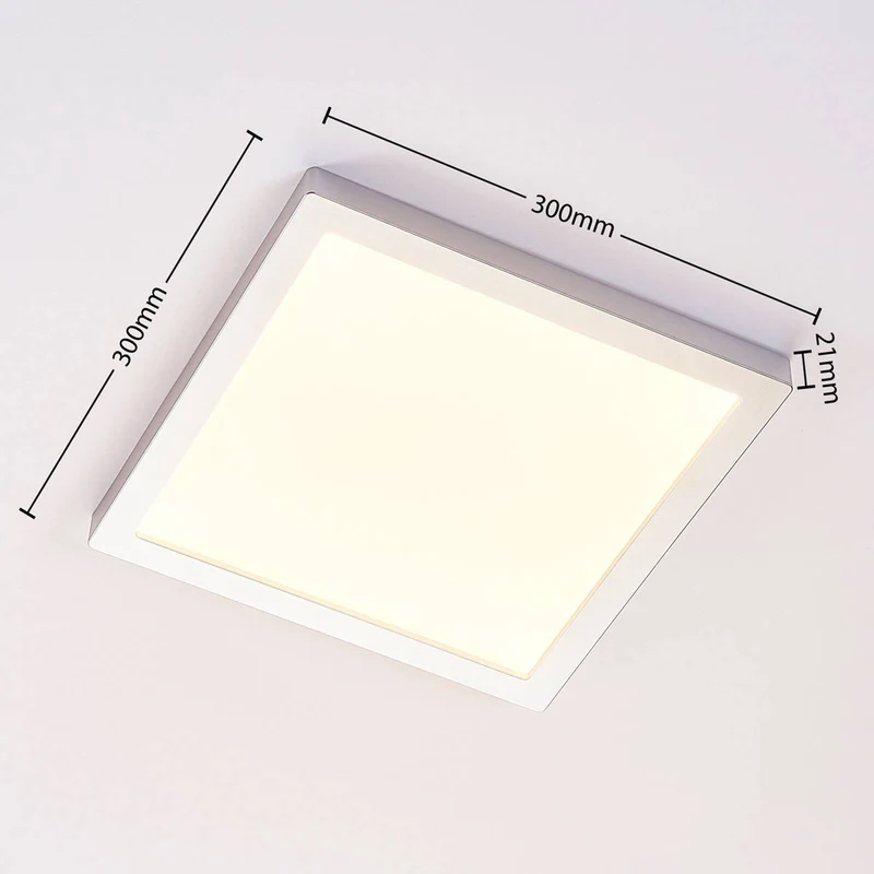 B-Ware Arcchio Deckenleuchte Lampe LED silber Solvie Leuchte eckig 30 x 30 cm Kunststof