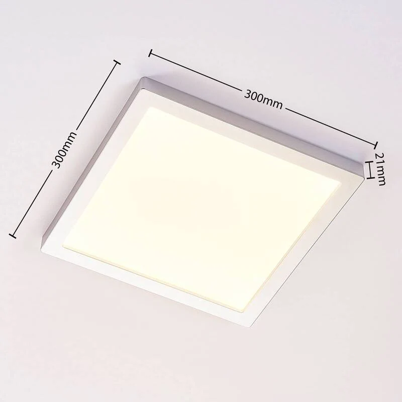 B-Ware Arcchio Deckenleuchte Lampe LED silber Solvie Leuchte eckig 30 x 30 cm Kunststof