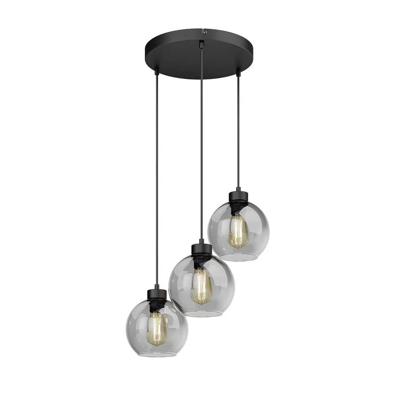 B-Ware TK-Lighting Hängeleuchte Cubus LED Pendelleuchte dimmbar rauchgrau 3-flammig
