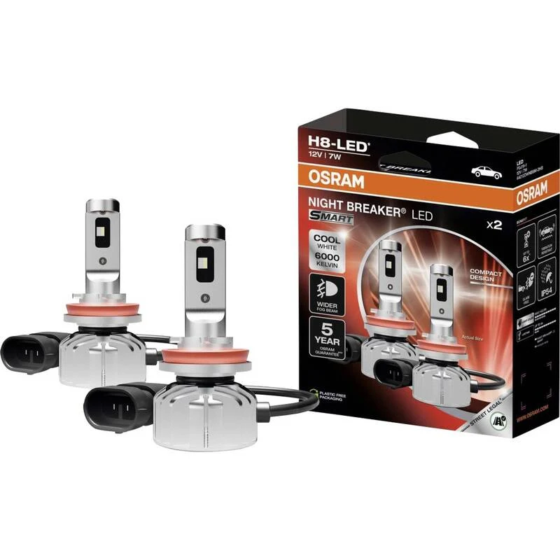 B-Ware Osram Automotive LED Leuchtmittel NIGHT BREAKER LED SMART H8 12V 800 Lumen weiß