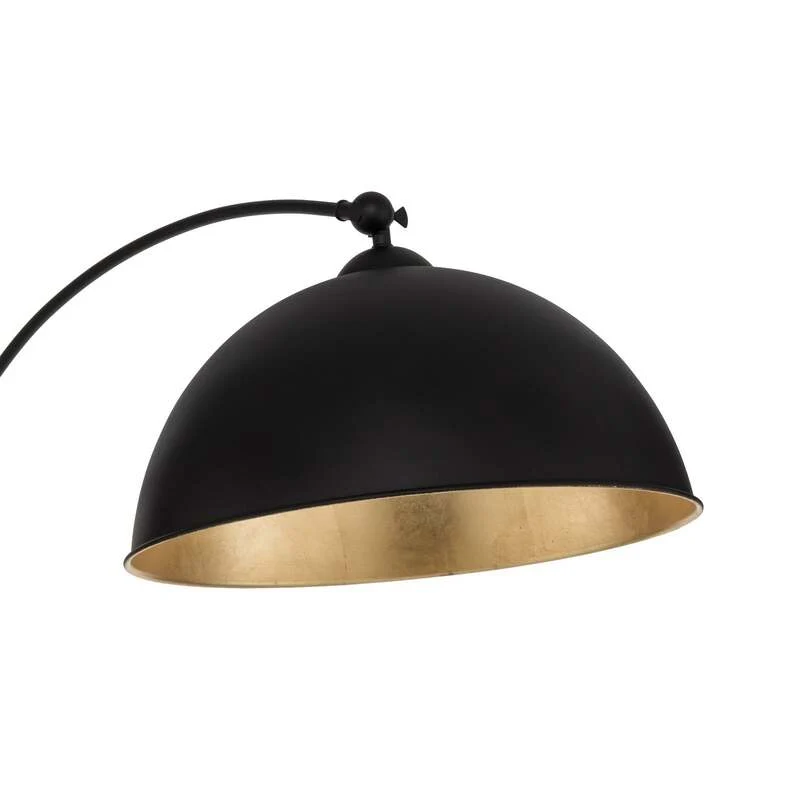 B-Ware Lindby Stehleuchte Jonera LED Bogenlampe Lampe schwarz gold 185cm Höhe 45cm