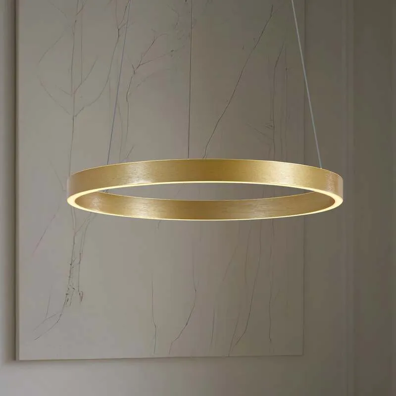 B-Ware Lucande Hängeleuchte Pendelleuchte Yonam LED dimmbar gold CCT 1-flg Ø60cm 6800lm