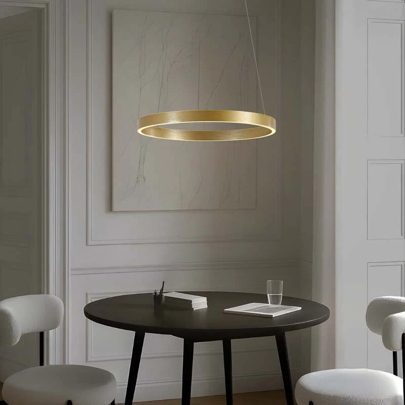 B-Ware Lucande Hängeleuchte Pendelleuchte Yonam LED dimmbar gold CCT 1-flg Ø60cm 6800lm