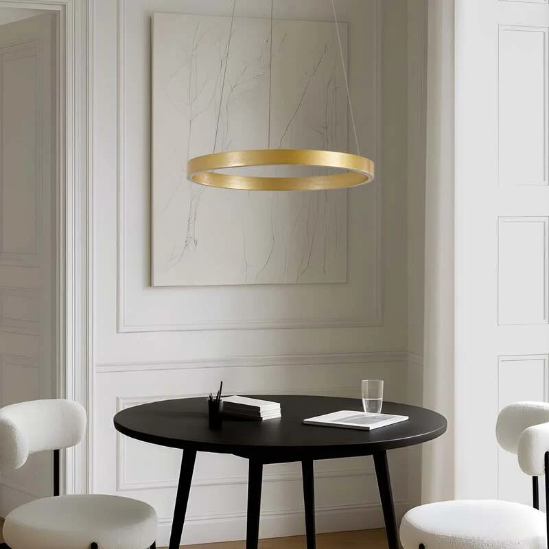 B-Ware Lucande Hängeleuchte Pendelleuchte Yonam LED dimmbar gold CCT 1-flg Ø60cm 6800lm