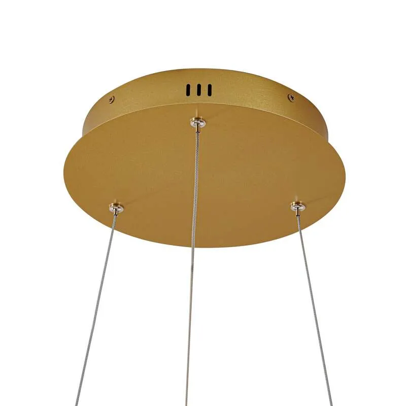 B-Ware Lucande Hängeleuchte Pendelleuchte Yonam LED dimmbar gold CCT 1-flg Ø60cm 6800lm