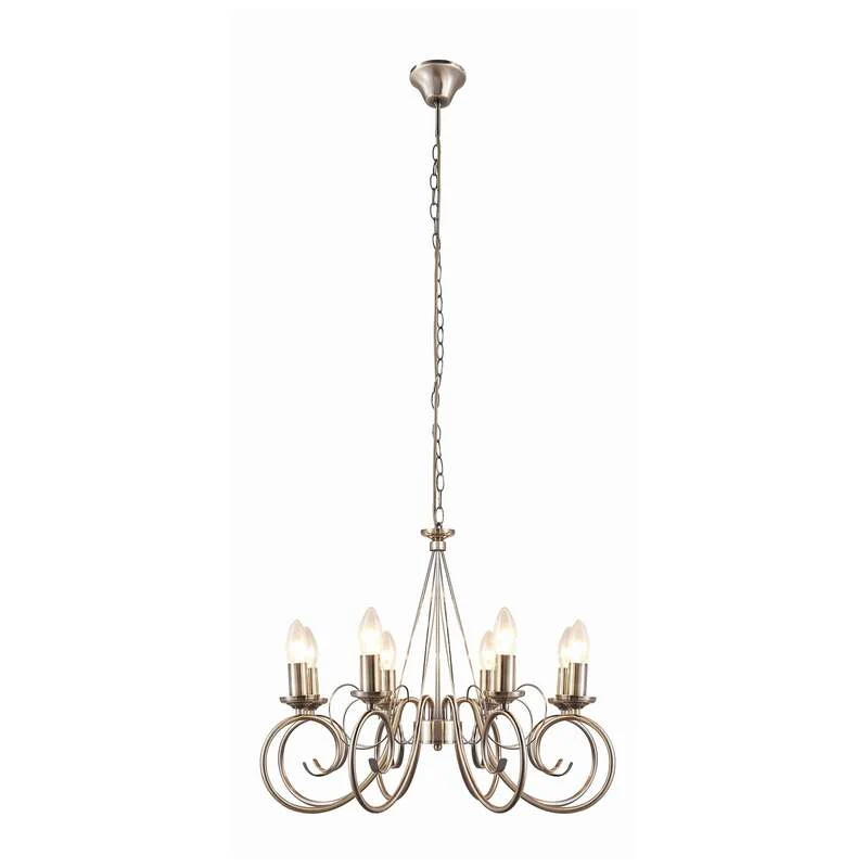 B-Ware Lindby Kronleuchter Hängeleuchte Marnia LED 8-flg dimmbar altmessing Ø53cm 150cm