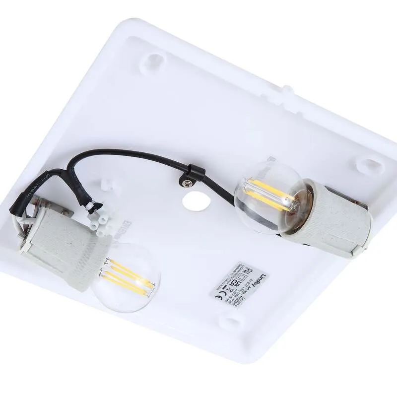 B-Ware Lindby Außenwandleuchte Sivana LED Wandleuchte Gartenlampe dimmbar schwarz 26 cm