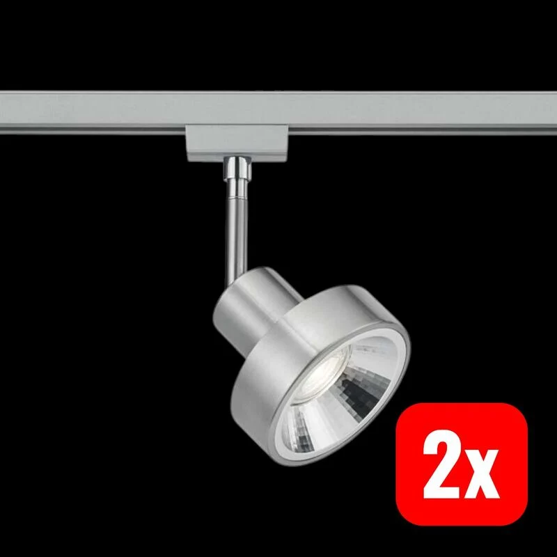 B-Ware TRIO LIGHTING Schienenspot Strahler DUOline 780701 GU10 dimmbar nickel Ø11cm