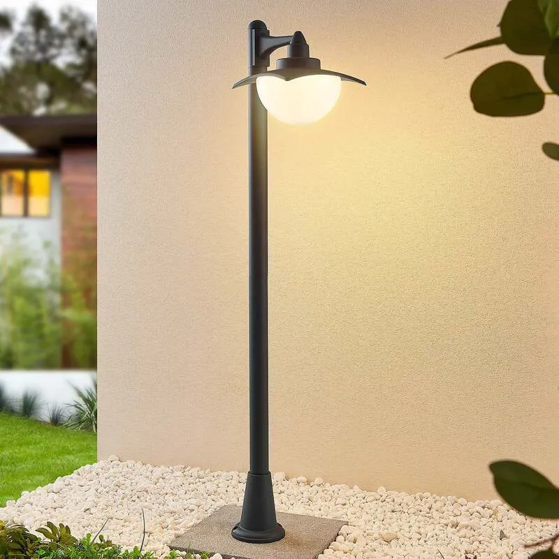 B-Ware Lindby Wegeleuchte Gartenleuchte Elinda LED dimmbar dunkelgrau 110cm IP44