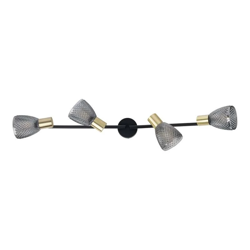 B-Ware Näve Deckenleuchte Lindita 4-flammig LED Lampe Leuchte rauchgrau 76x8,5cm