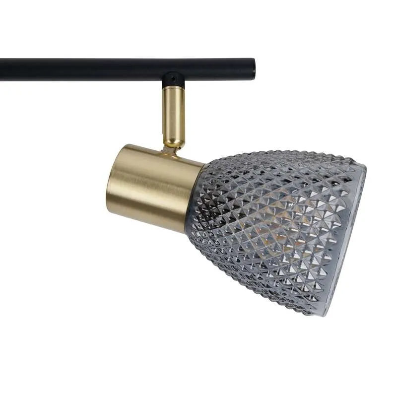 B-Ware Näve Deckenleuchte Lindita 4-flammig LED Lampe Leuchte rauchgrau 76x8,5cm
