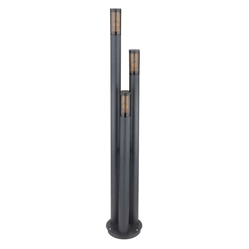 B-Ware Globo Mastleuchte Stehleuchte Boston 3-flammig LED dimmbar anthrazit 170cm