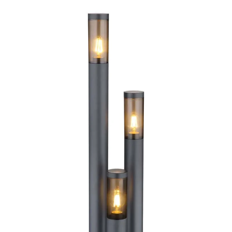 B-Ware Globo Mastleuchte Stehleuchte Boston 3-flammig LED dimmbar anthrazit 170cm