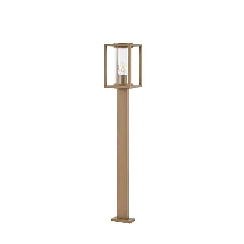 B-Ware Lucande Wegeleuchte Ferda LED Gartenleuchte Pollerleuchte dimmbar braun 100cm