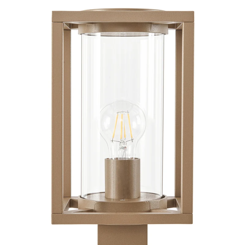 B-Ware Lucande Wegeleuchte Ferda LED Gartenleuchte Pollerleuchte dimmbar braun 100cm