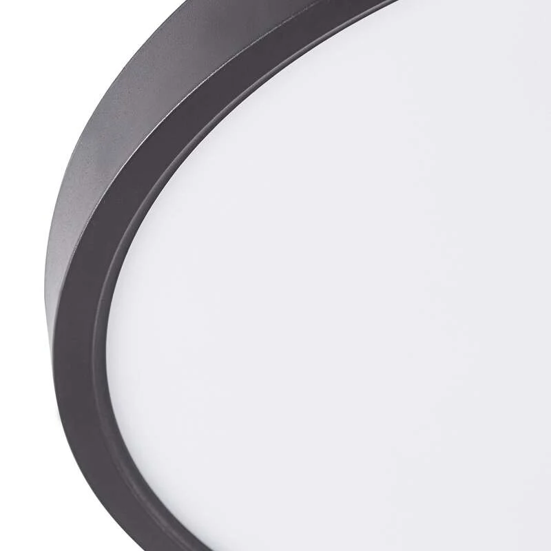 B-Ware Lindby Deckenleuchte Pravin LED Lampe Leuchte schwarz matt Ø30cm warmweiß 3000K