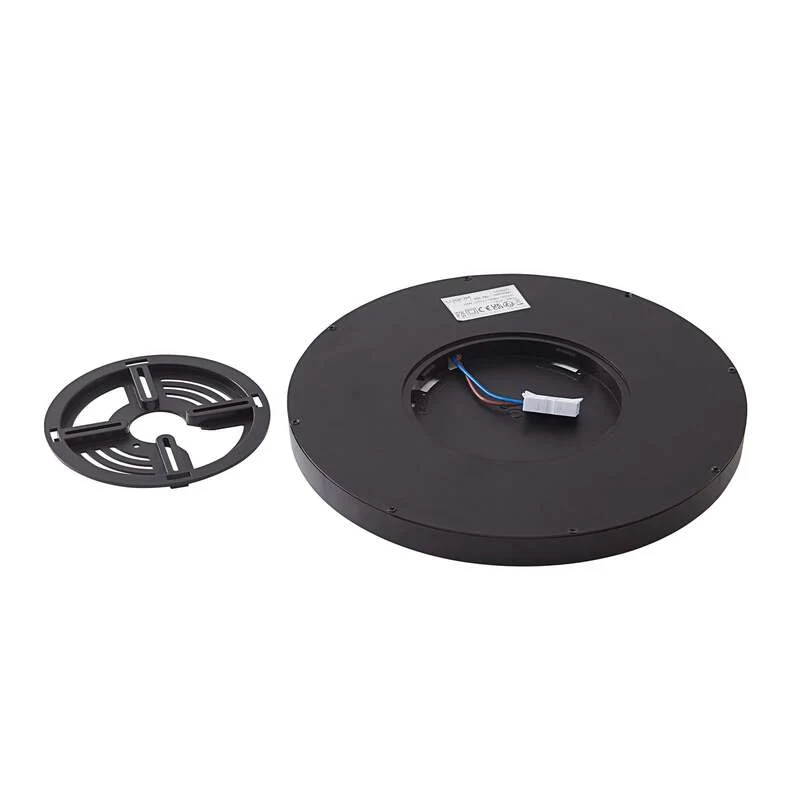 B-Ware Lindby Deckenleuchte Pravin LED Lampe Leuchte schwarz matt Ø30cm warmweiß 3000K