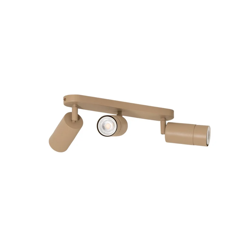 B-Ware Deckenstrahler Link 3-flg LED dimmbar beige Stahl 33cm für Wohnzimmer Leuchte