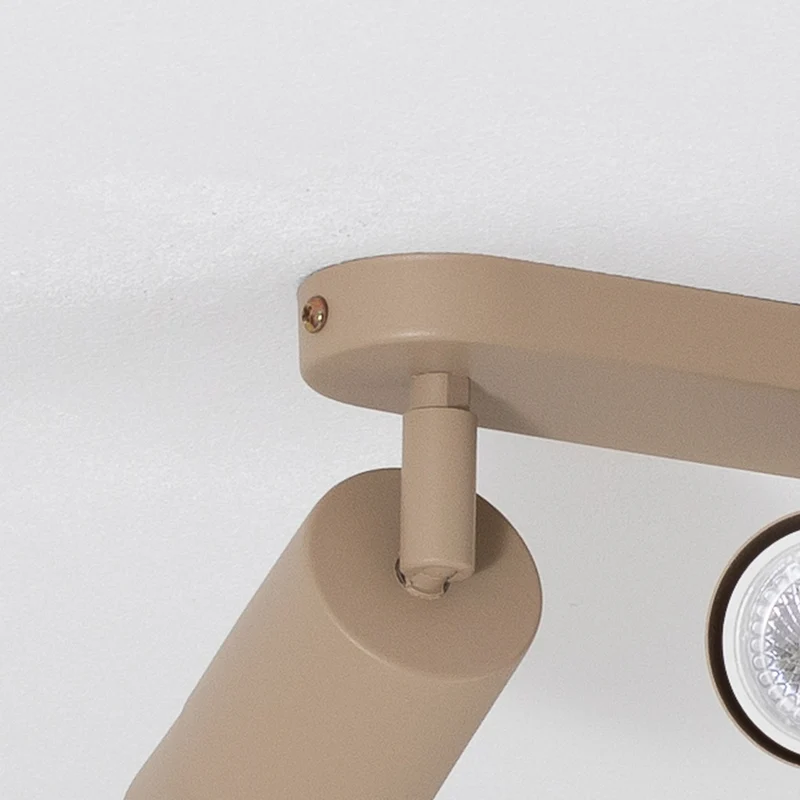 B-Ware Deckenstrahler Link 3-flg LED dimmbar beige Stahl 33cm für Wohnzimmer Leuchte