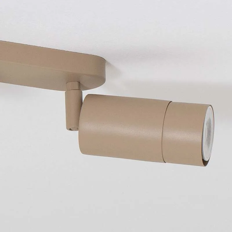 B-Ware Deckenstrahler Link 3-flg LED dimmbar beige Stahl 33cm für Wohnzimmer Leuchte