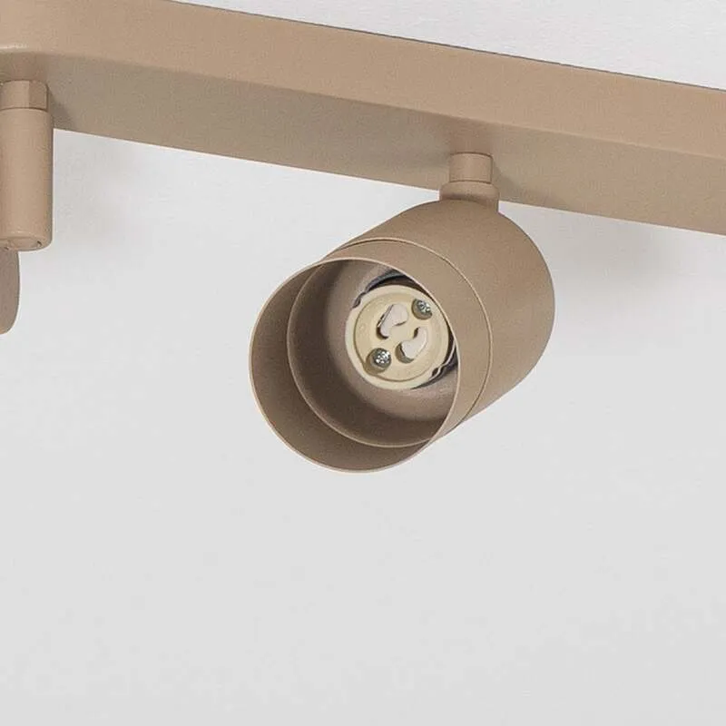 B-Ware Deckenstrahler Link 3-flg LED dimmbar beige Stahl 33cm für Wohnzimmer Leuchte