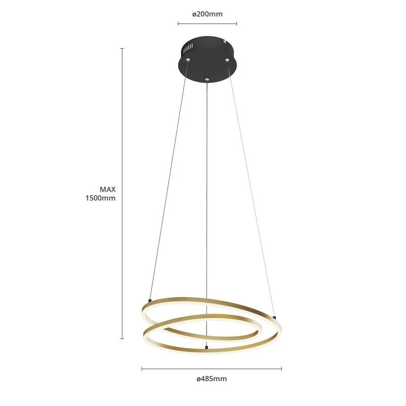 B-Ware Lindby Pendelleuchte Hängelampe LED messing dimmbar Leuchte Lampe warmweiß