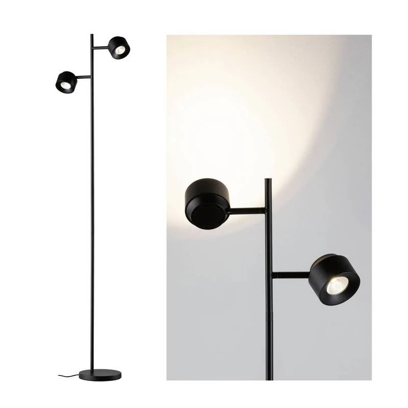 B-Ware Paulmann Stehleuchte Stehlampe LED schwarz Dimmer warmweiß Metall Kunststoff
